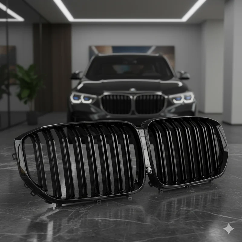 Parrilla delantera (riñoneras) negro brillo para BMW X5 G05 y X5M F95