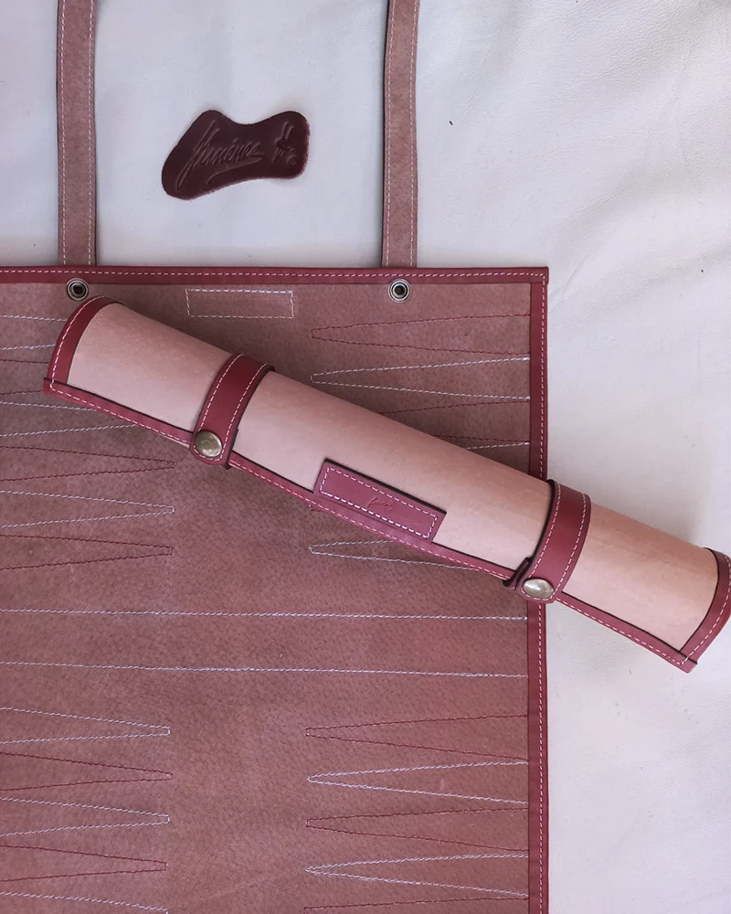 Backgammon portatil de piel # 9044