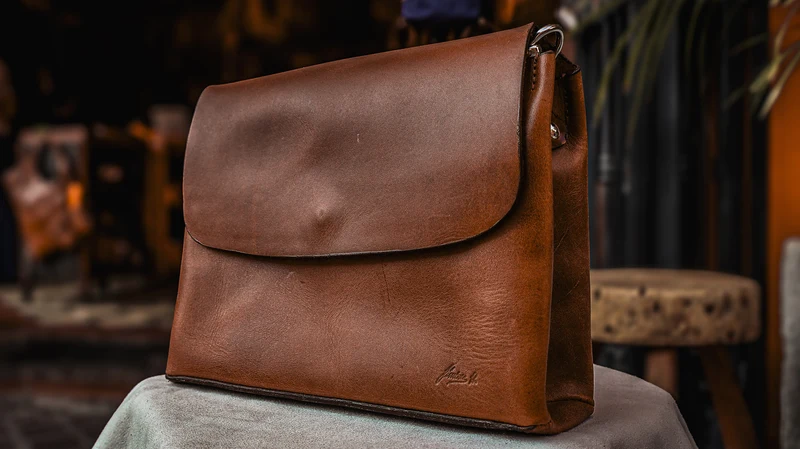 Bolso Martha de Cuero Genuino Hecho a Mano - Jiménez Piel # 2177