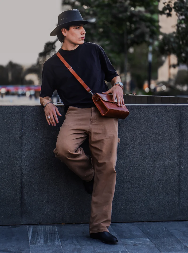 Bolso Martha de Cuero Genuino Hecho a Mano - Jiménez Piel # 2177