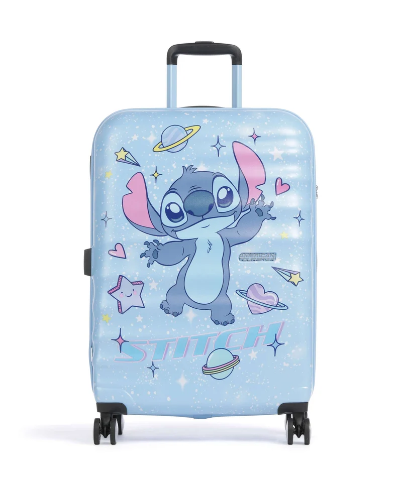 American Tourister Wavebreaker Disney Maleta con 4 ruedas stitch universe