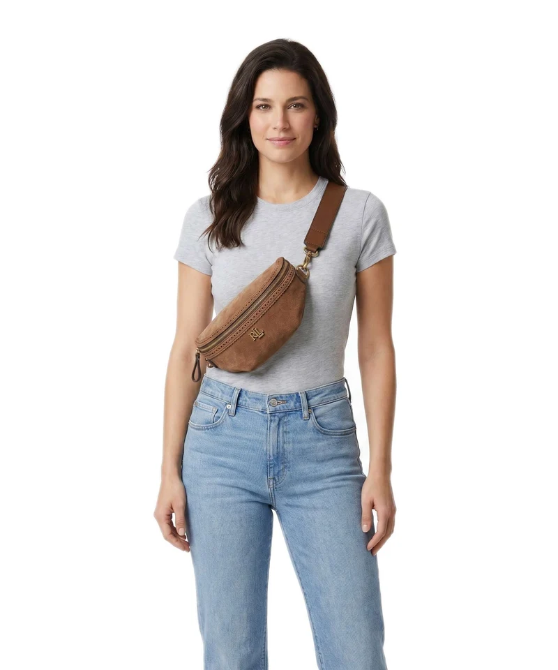 Lauren Ralph Lauren Marcy Riñonera light tobacco