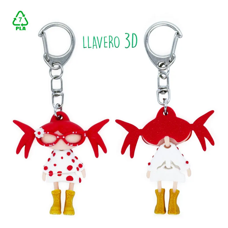 Llavero 3D Pepita Viajera en material PLA