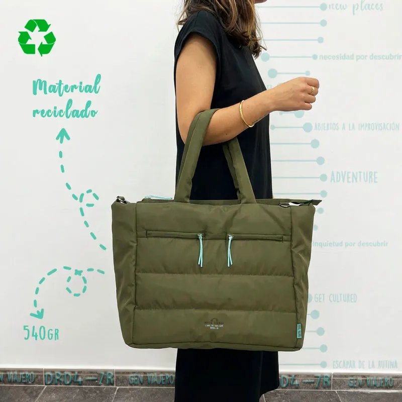 Bolso Totebag acolchado DRD4-7R Travel Gene Kaki