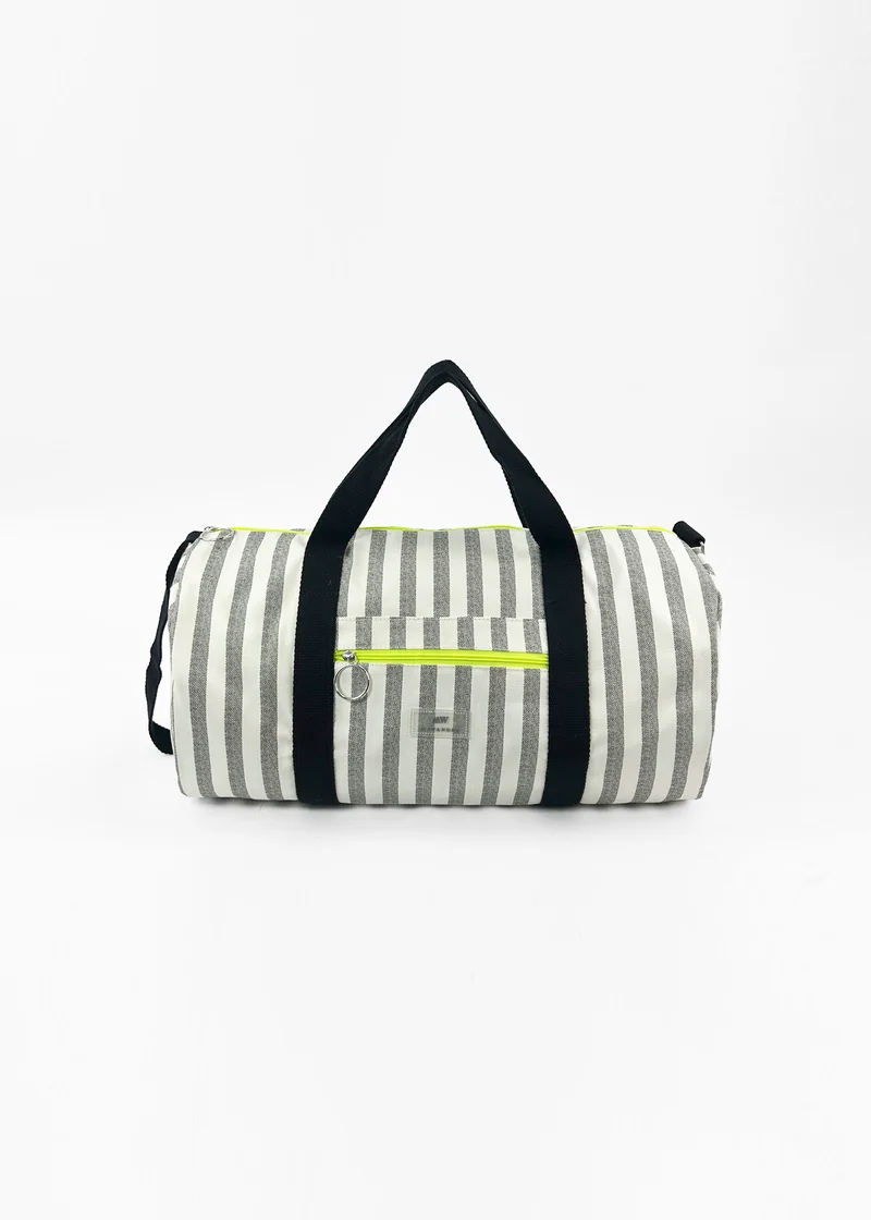Grey Stripes bolsa de deporte y viaje
