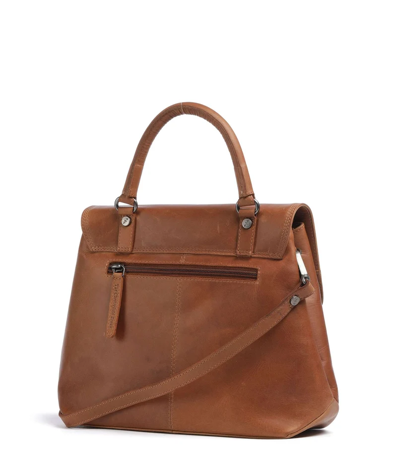 The Chesterfield Brand Wax Pull Up Cow Angera Bolso de mano cognac