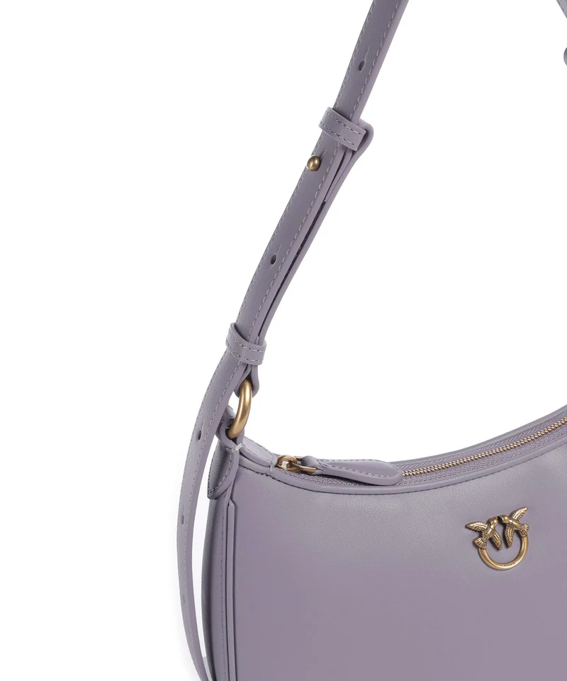 Pinko Half Moon Mini Bolso de hombro cenerre viola/antique gold