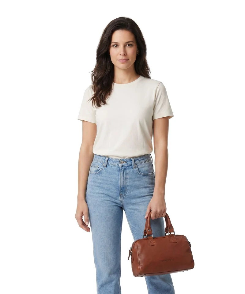 The Chesterfield Brand Wax Pull Up Cow Dalford Bolso de mano cognac