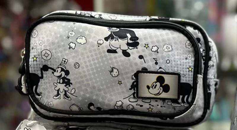 Lapicera Mickey retro gris lluvia