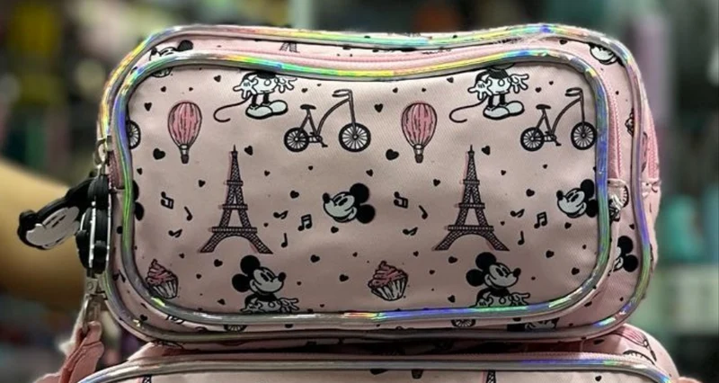 Lapicera Mickey Paris rosa lluvia