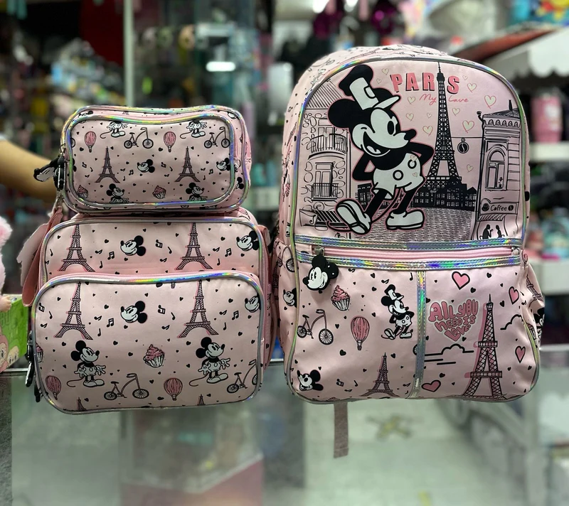 Combo primaria Mickey París rosa lluvia