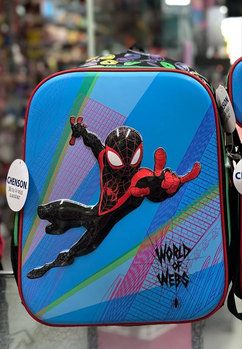 Mochila kinder Miles Morales circulos Chenson