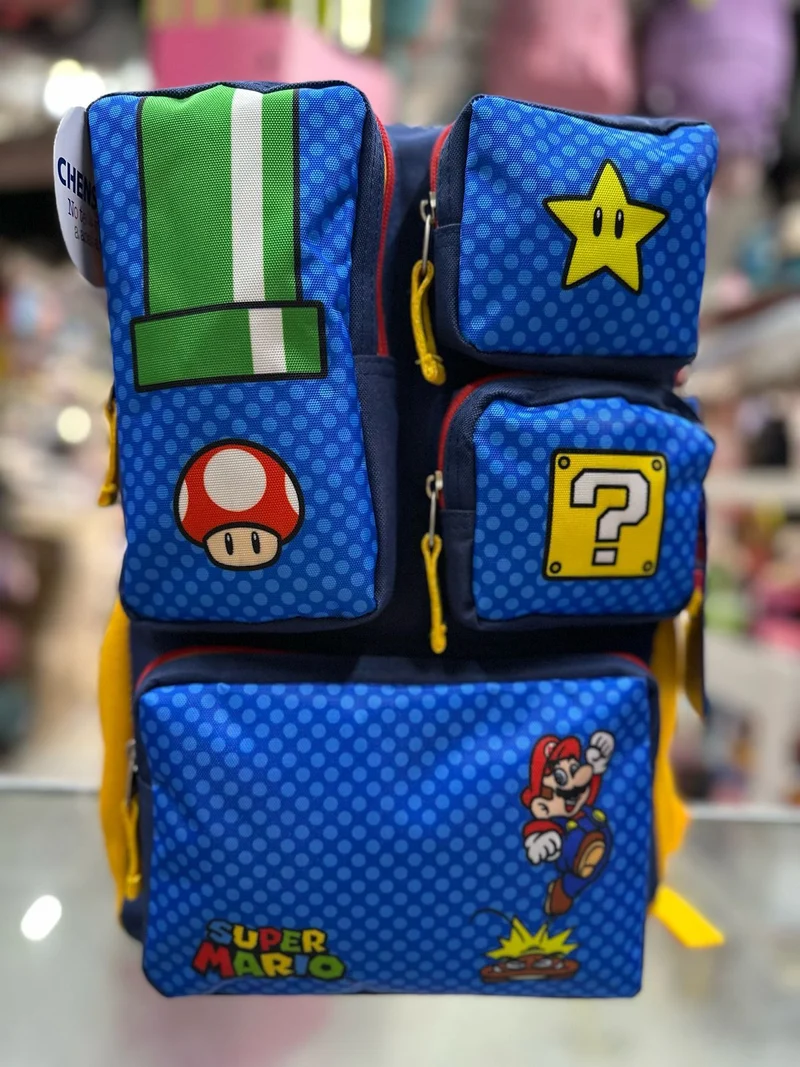 Mochila primaria mario Bross Chenson