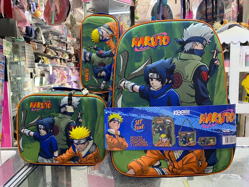 SET 3 EN 1 NARUTO KEEPACK PRIMARIA