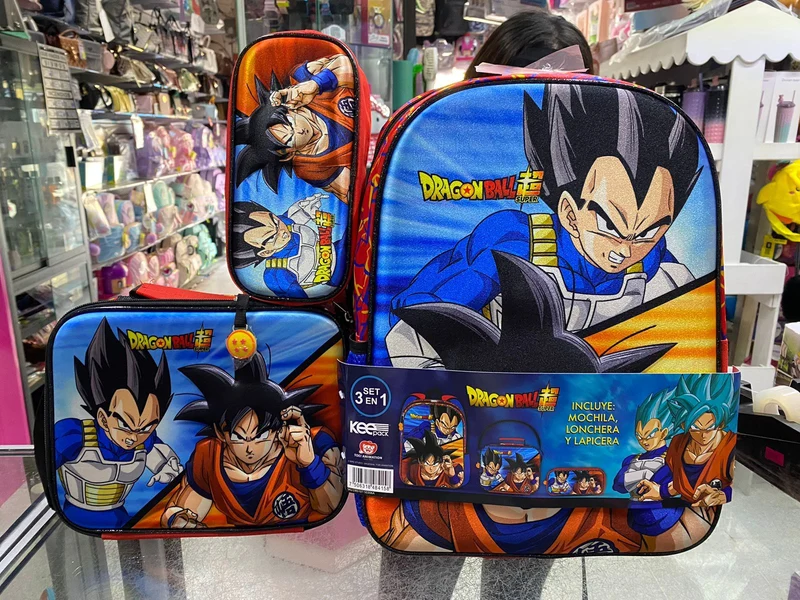 SET 3 EN 1 DRAGON BALL SUPER KEEPACK PRIMARIA
