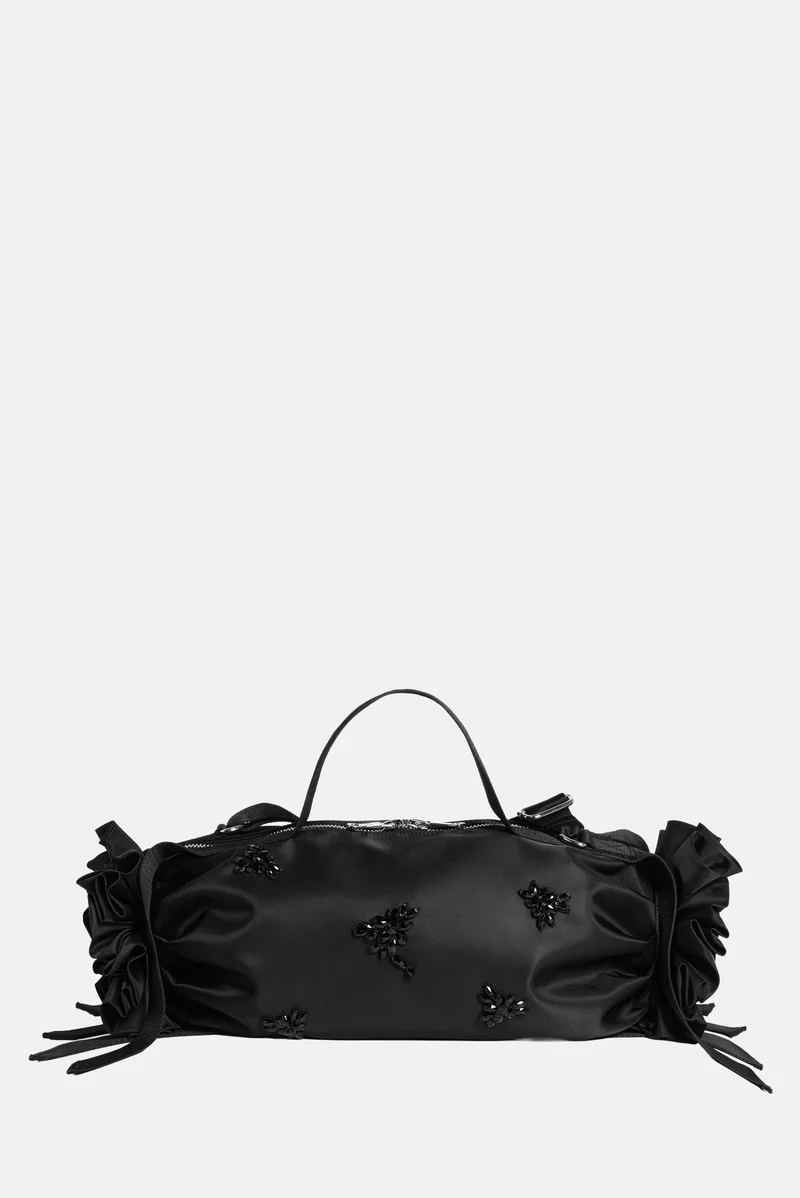 BORSA DOUBLE RIBBON ROSETTE