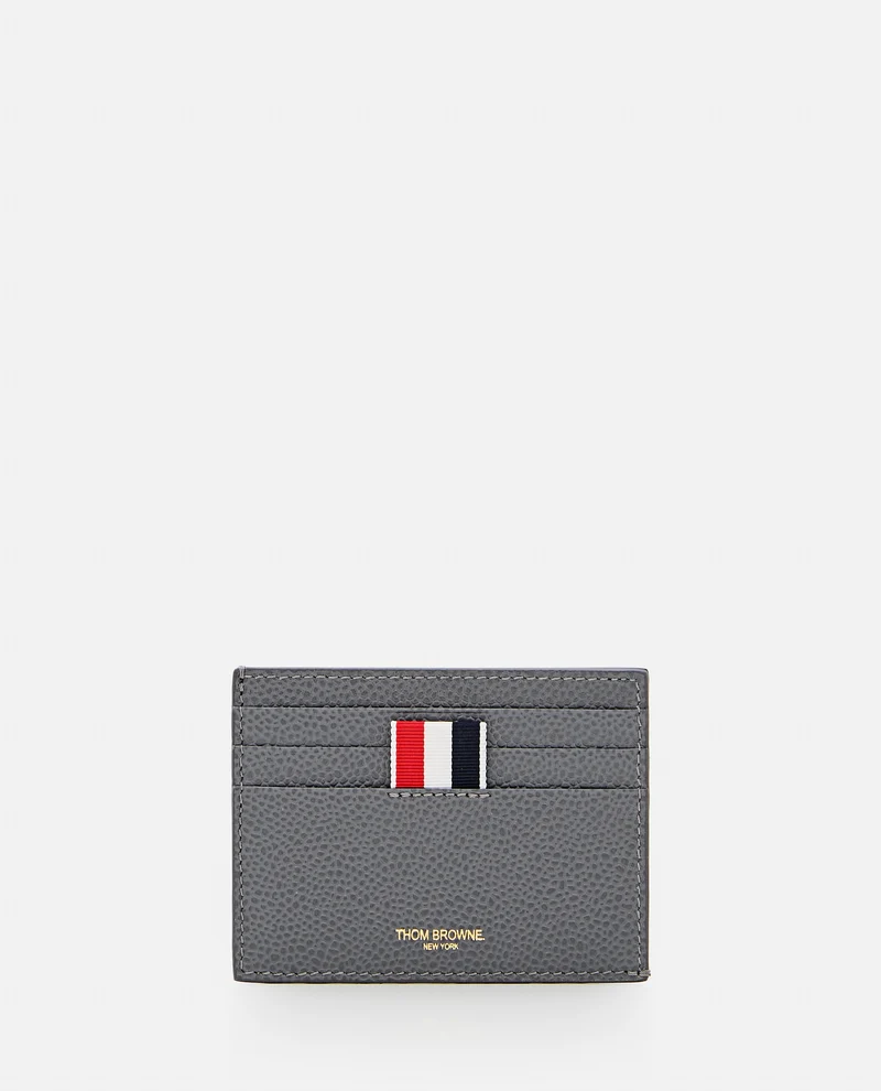 PORTACARTE GRIGIO IN PELLE