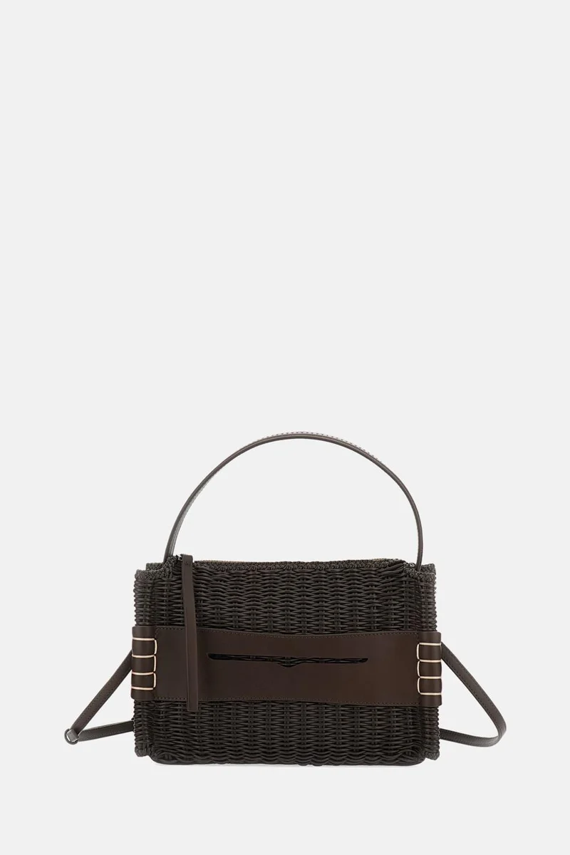 BORSA LOAFER IN PELLE INTRECCIATA