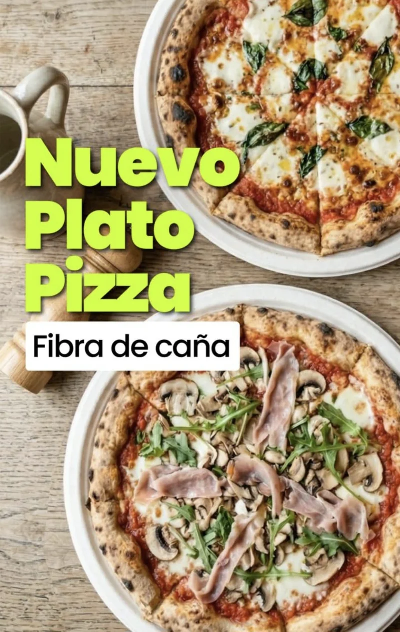 Plato para Pizza Caña de Azúcar 32,5cm (200 unid/caja) (exclusivo online)