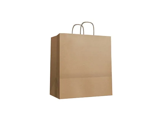 Bolsa Kraft Asa Rizada XL 120gsm (46+16x49cm)