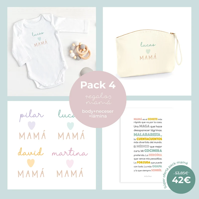 Pack 4 regalos mamá