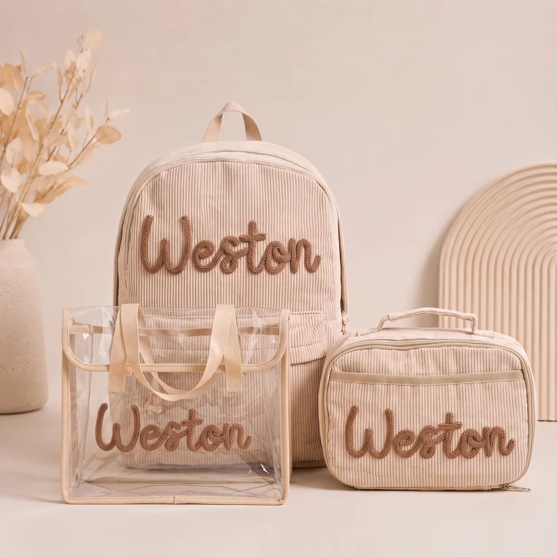 Mamaraya Personalized 3-Piece Backpack Set with A4 Folder