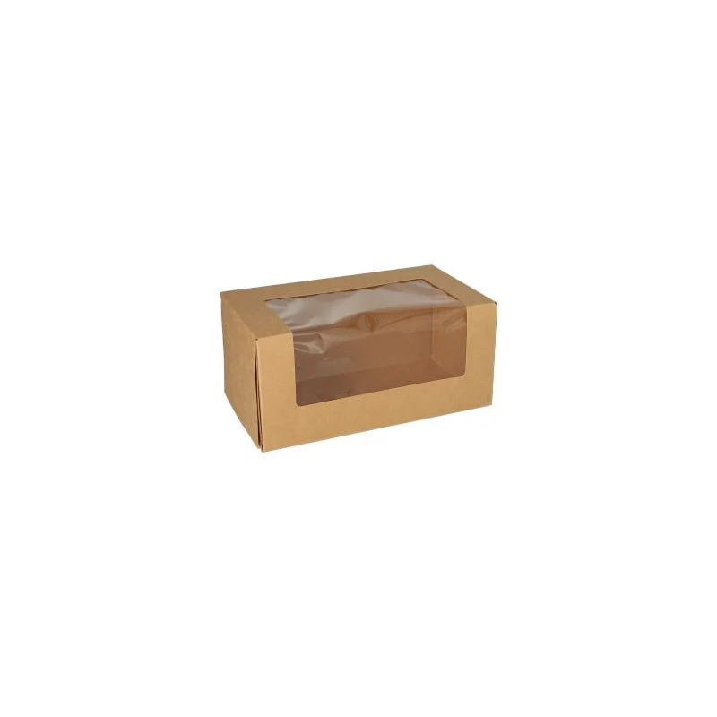 Cajas Pastelería 22 x 12 x 10 cm con ventana de PLA (25 unid/pack)