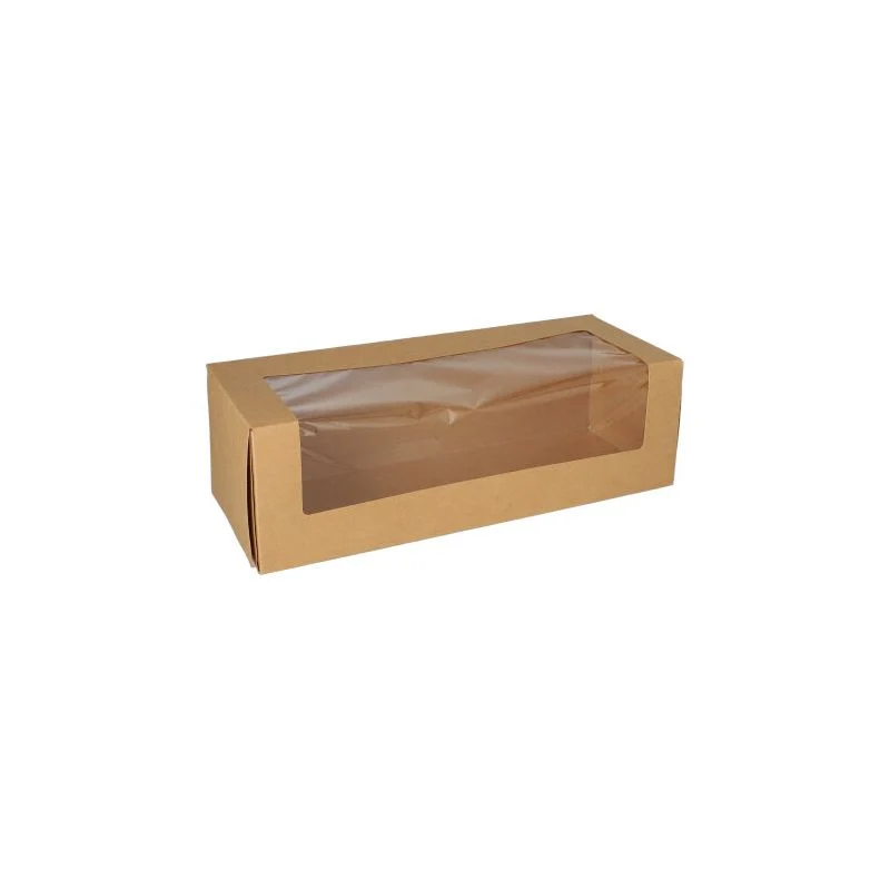 Cajas Pastelería 32 x 12 x 10 cm con ventana de PLA (25 unid/pack)