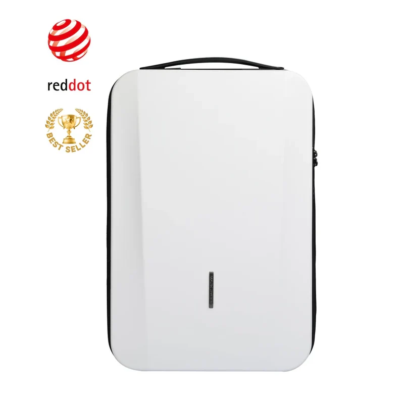 CLAUDIUS: Mochila rígida para portátil con cerradura TSA y puerto USB.