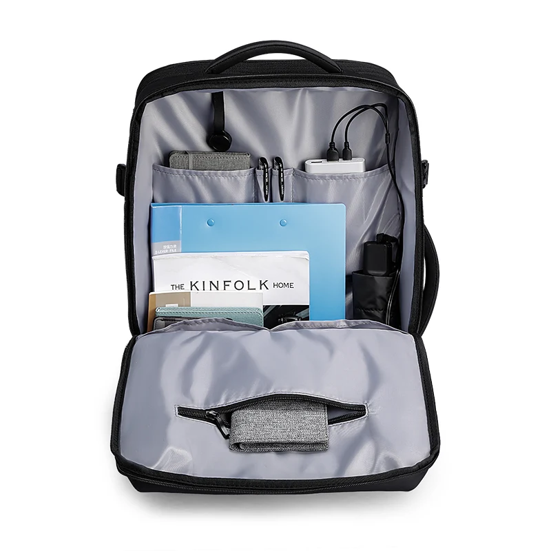 INFINIT EXPANDIBLE: Mochila expandible para portátil de 17" con puerto USB y apertura TSA.