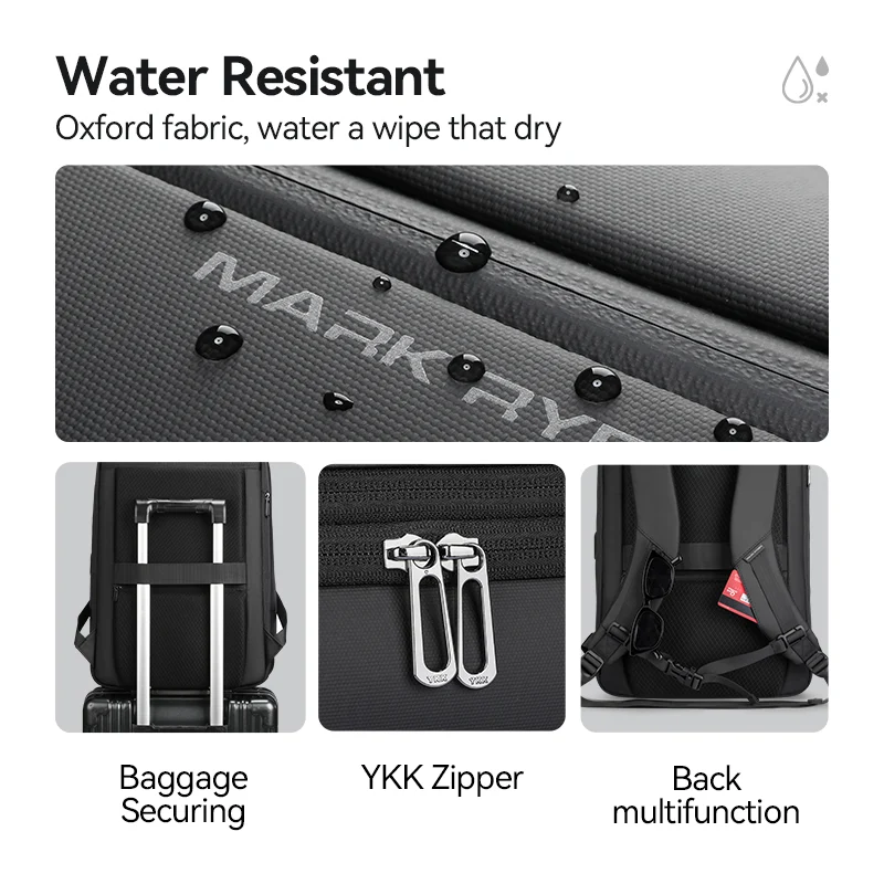 HERO: Mochila expandible para portátil de 15.6" para viajes de negocios.