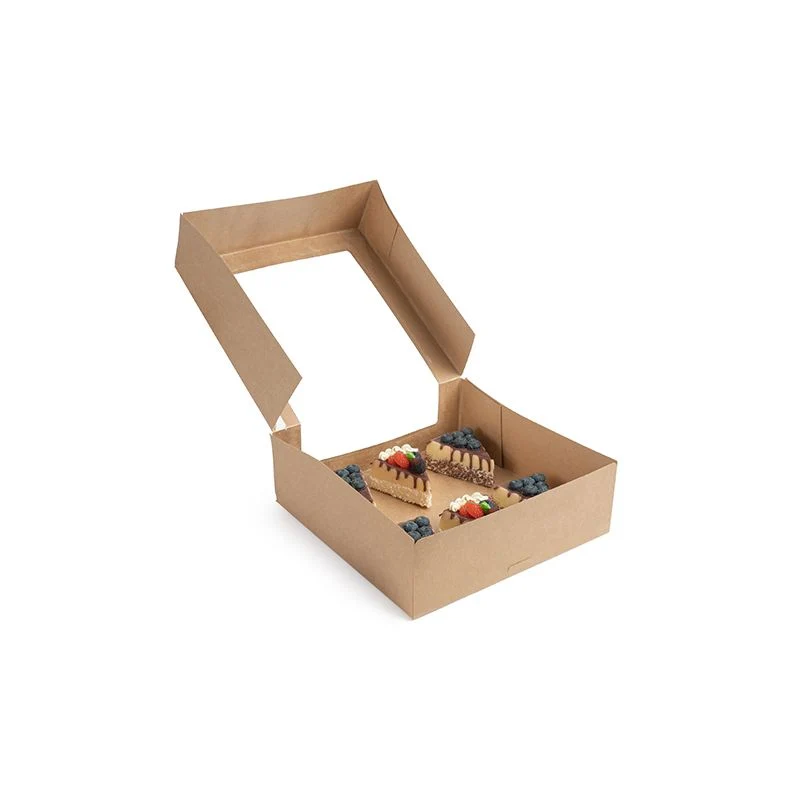 Cajas para ROSCON /Tarta 30 x 30 x 10 cm con ventana de PLA (25 unid/pack)