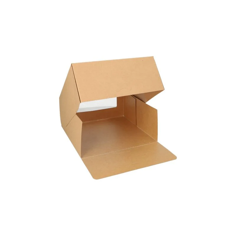 Cajas para Tarta 23 x 23 x 10 cm con ventana de PLA (25 unid/pack)