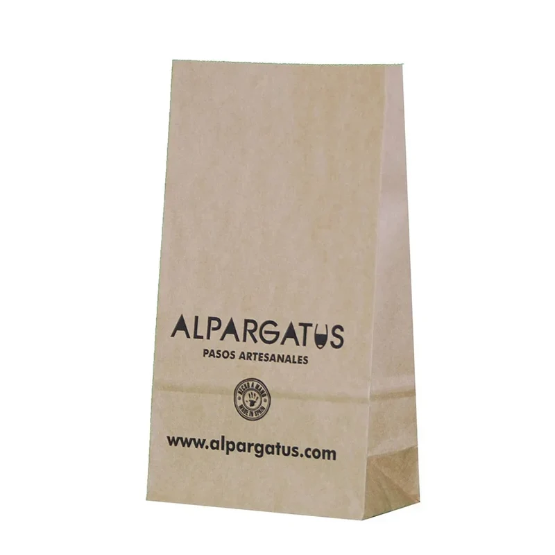 Bolsa Americana Kraft S (22+14x37cm) - (personalizada a 1 tinta - 2 caras)- 1500 unidades