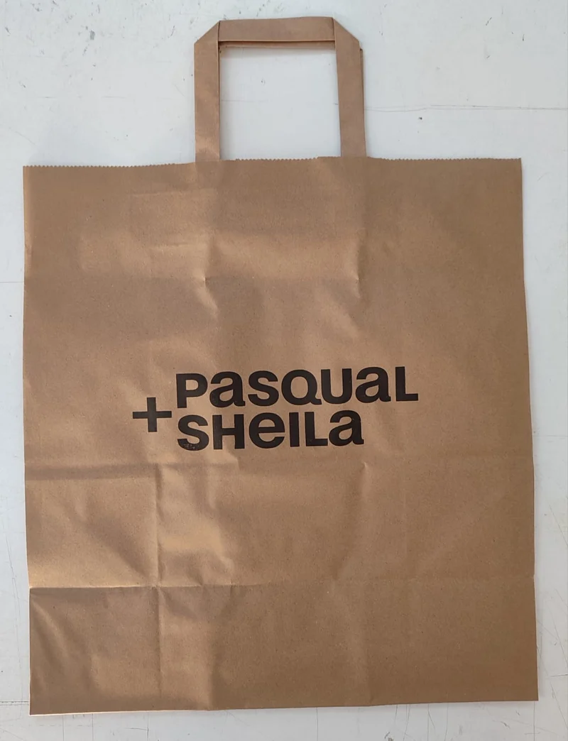 Bolsa Kraft Asa Plana M (32x21x35cm) (personalizada a 1 tinta- a 2 caras)- 1500 unidades