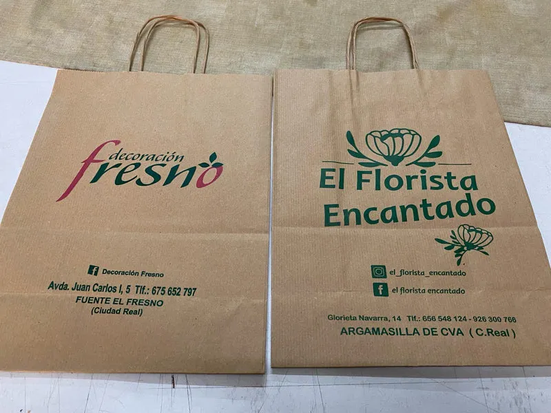 Bolsa Kraft Asa Plana S (28x20x29cm) (personalizada a 1 tinta- a 2 caras)- 1500 unidades