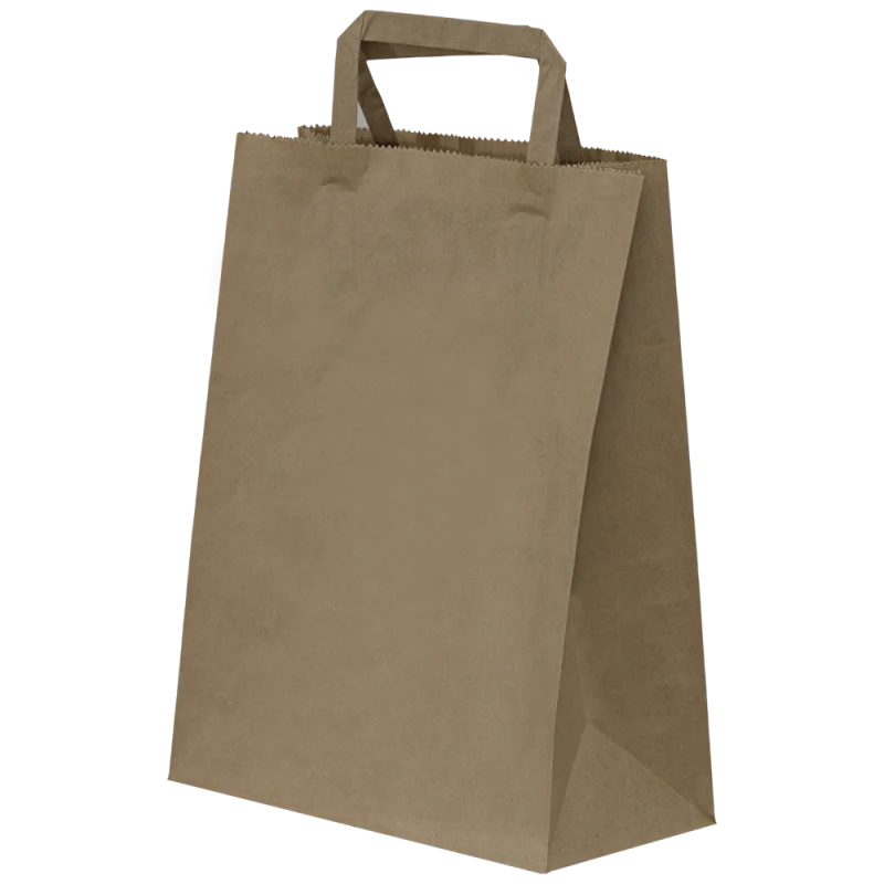 Bolsa Kraft Asa Plana XS (22+10x29cm) (personalizada a 1 tinta- a 2 caras)- 1500 unidades
