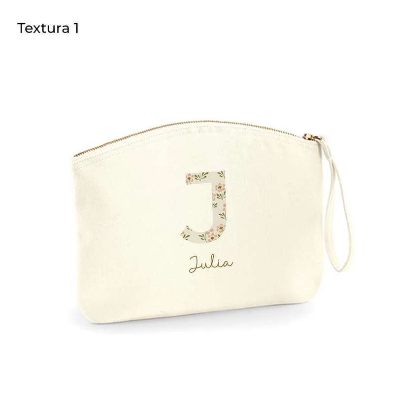 Bolsa de mano con asa inicial textura
