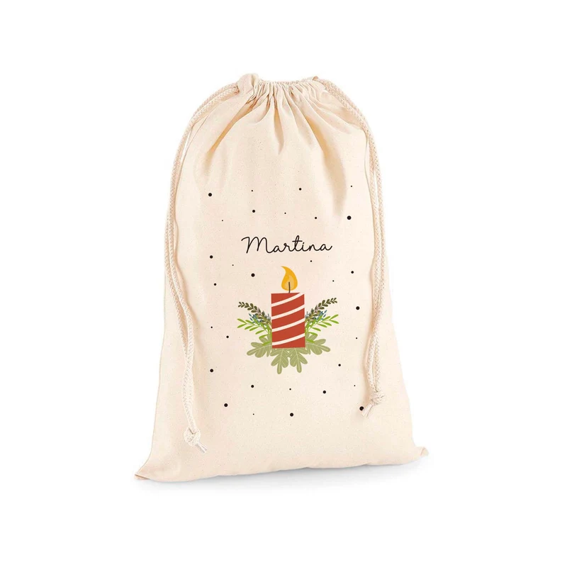 Saco personalizado vela de Navidad