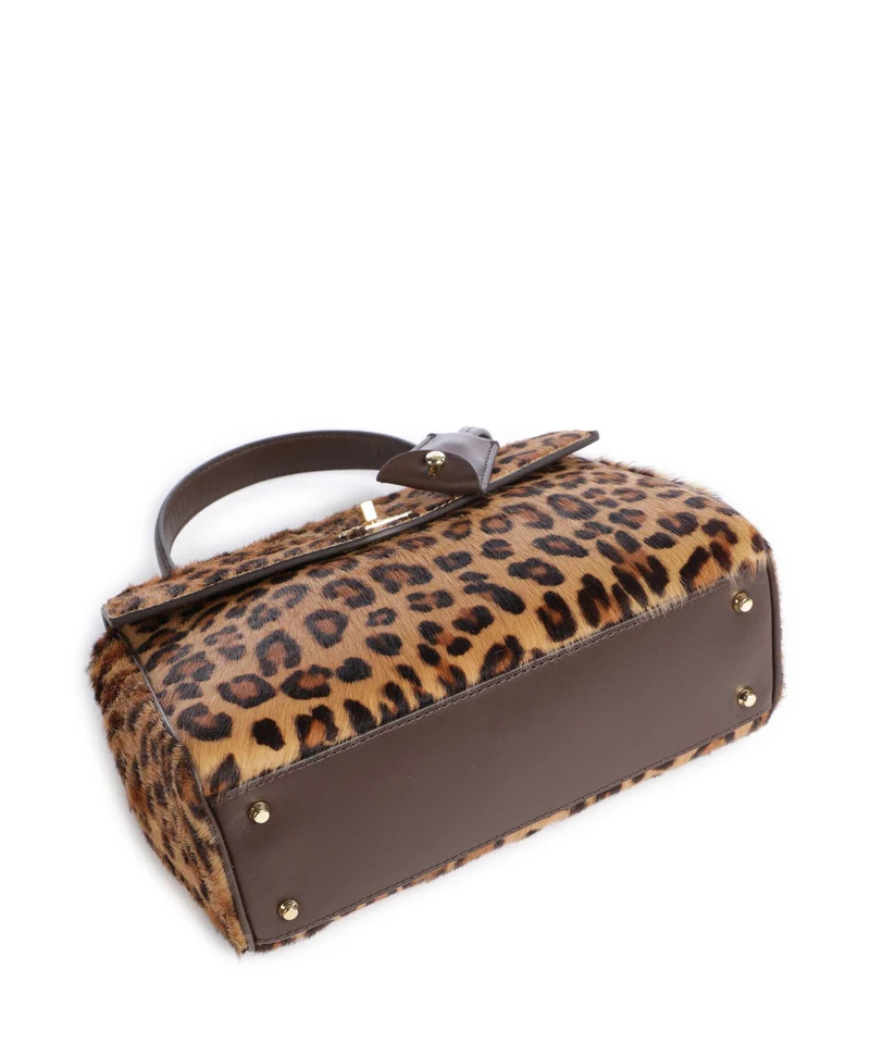 Lauren Ralph Lauren Farrah Small Bolso de mano modern leopard/chestnut brown