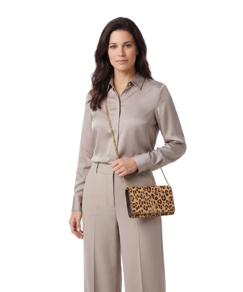 Lauren Ralph Lauren Adair II Large Monedero modern leopard/chestnut brown