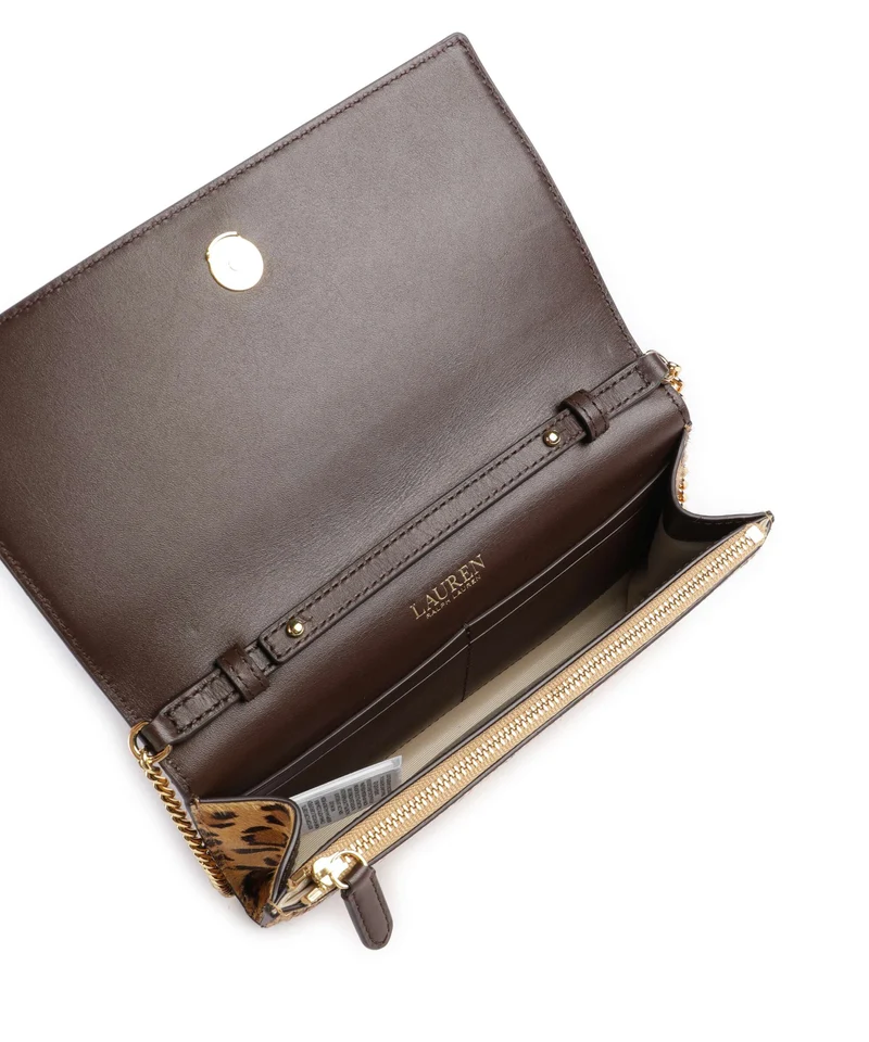 Lauren Ralph Lauren Adair II Large Monedero modern leopard/chestnut brown