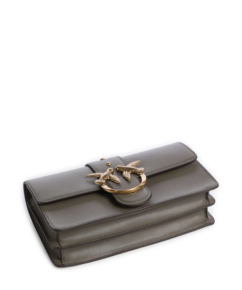 Pinko Love One Mini Bandolera verde/oliva scuro/antique gold