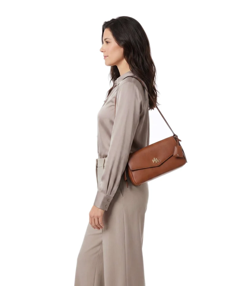 Lauren Ralph Lauren Farrah Medium Bolso de hombro lauren tan