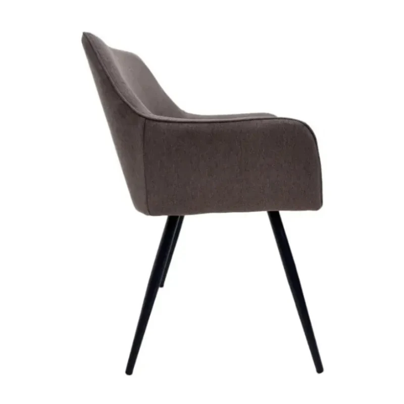 Tokoa Silla para Comedor Metálica Tapizada con Lino (CS-688)