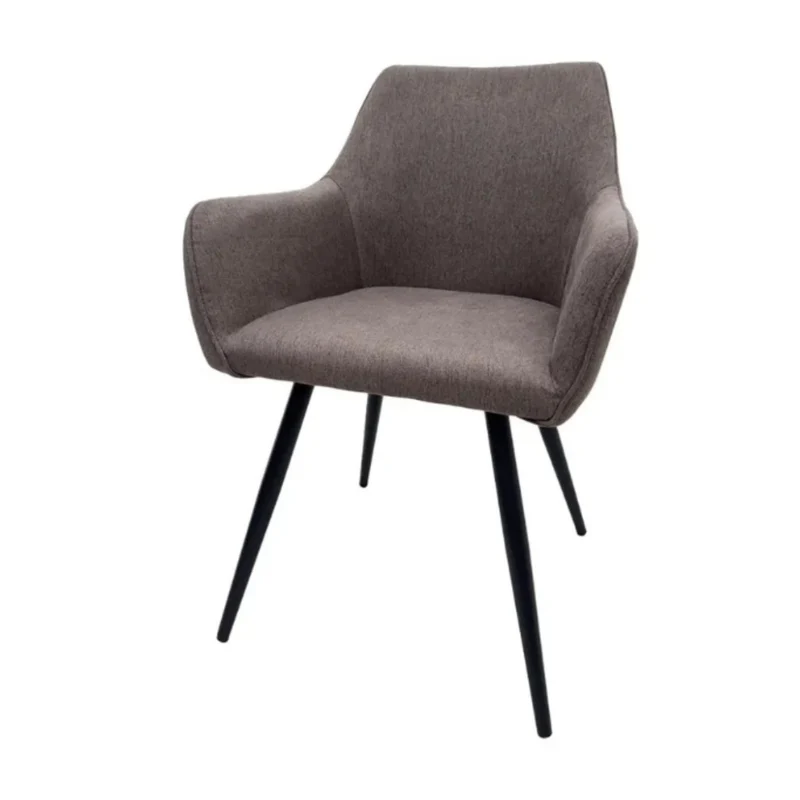 Tokoa Silla para Comedor Metálica Tapizada con Lino (CS-688)