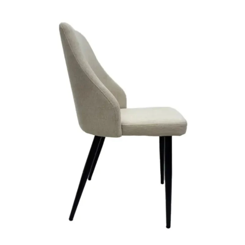 Tokoa Silla para Comedor Metálica Tapizada con Lino (CS-687)