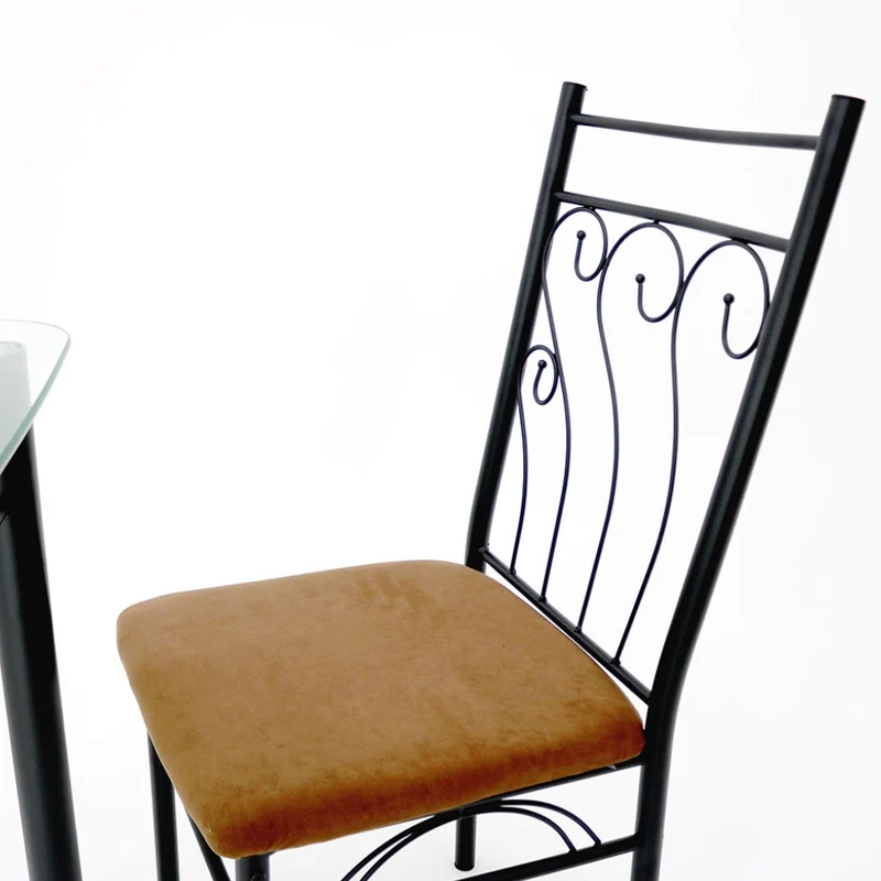 Tokoa Juego de Comedor 4 Sillas Metal/Vidrío (CO-4000)