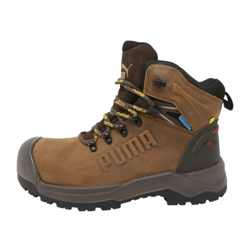 Puma Zapatos de Seguridad Dialéctricos Iron HD MID Café/Negro, para Hombre