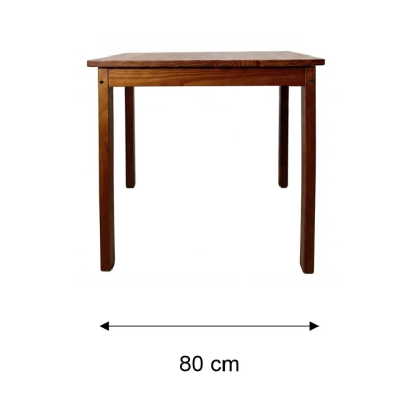 Tokoa Juego de Comedor Cuadrado 4 Sillas Madera Castaño (CO-4015)